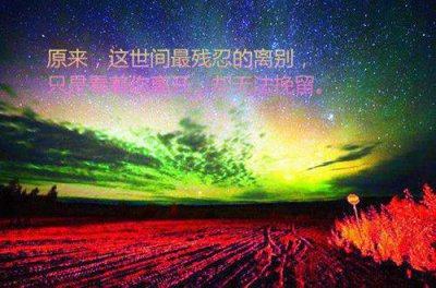 ​心情低落的伤感句子 纵使身前华光万丈，只想和你携手到老